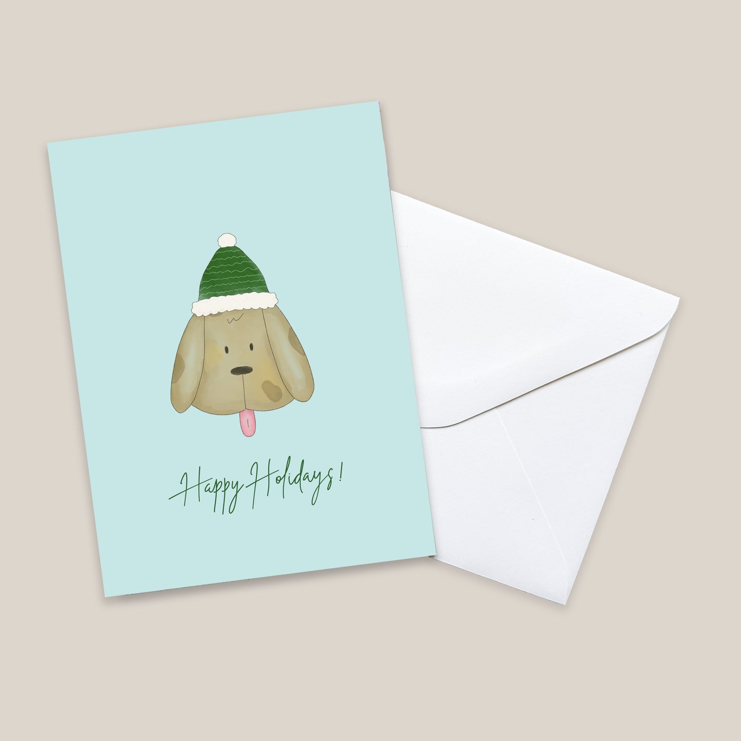 Happy Holidays Pup Card