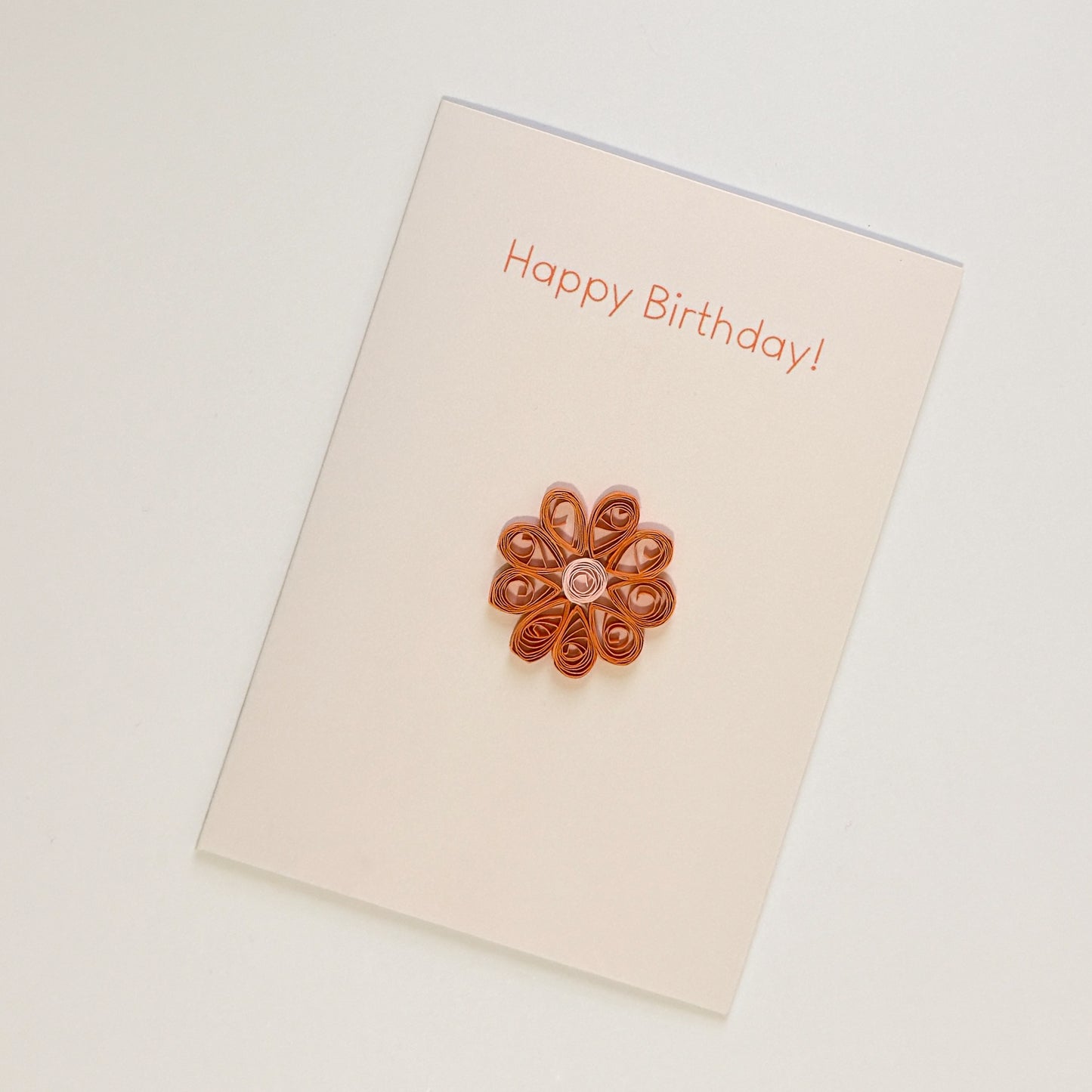 Happy Birthday Large Orange Flower