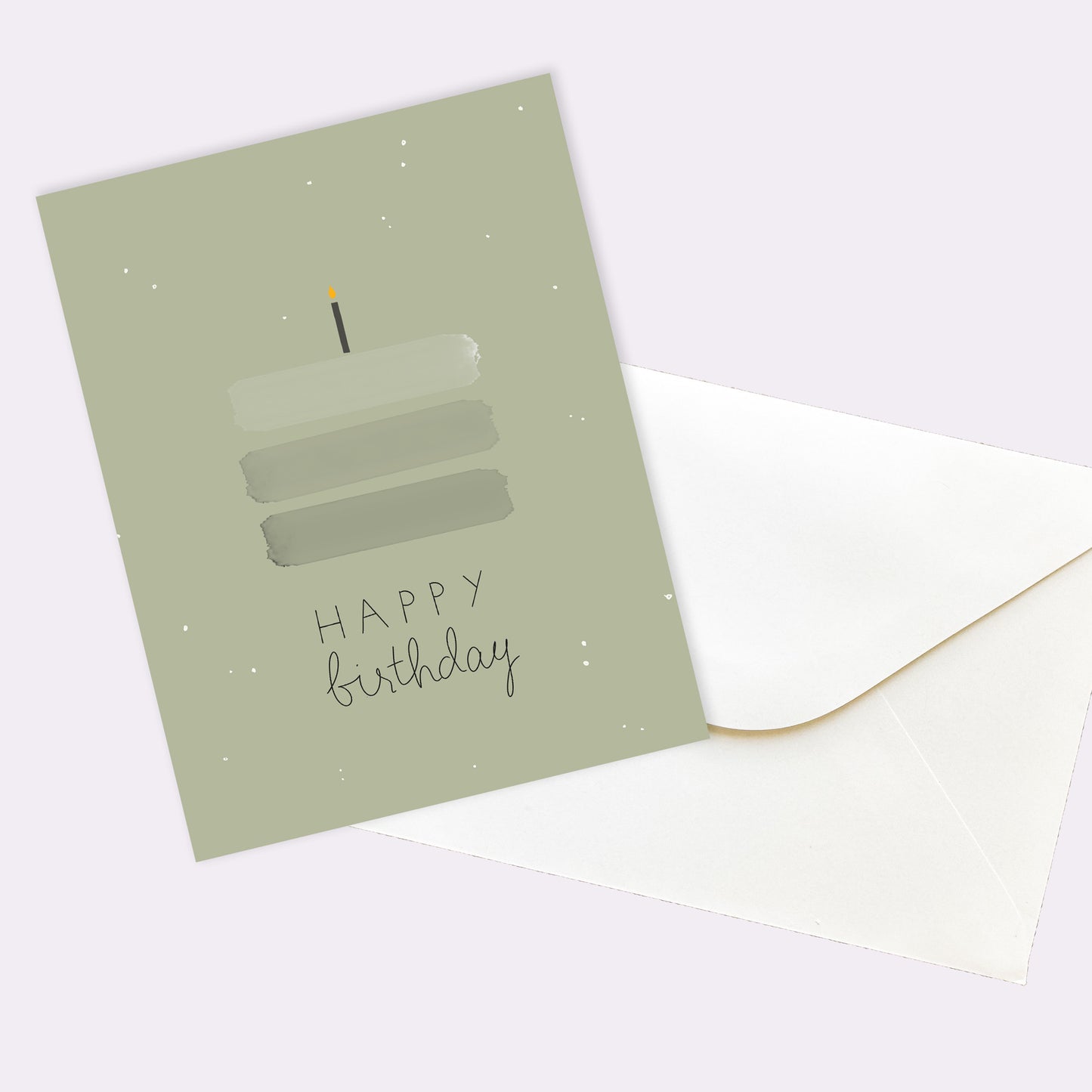Happy Birthday Watercolor Cake Card