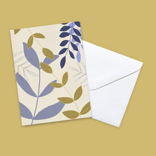 Botanical Leaves 3 Card