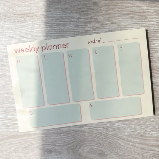Pastel Weekly Planner Notepad