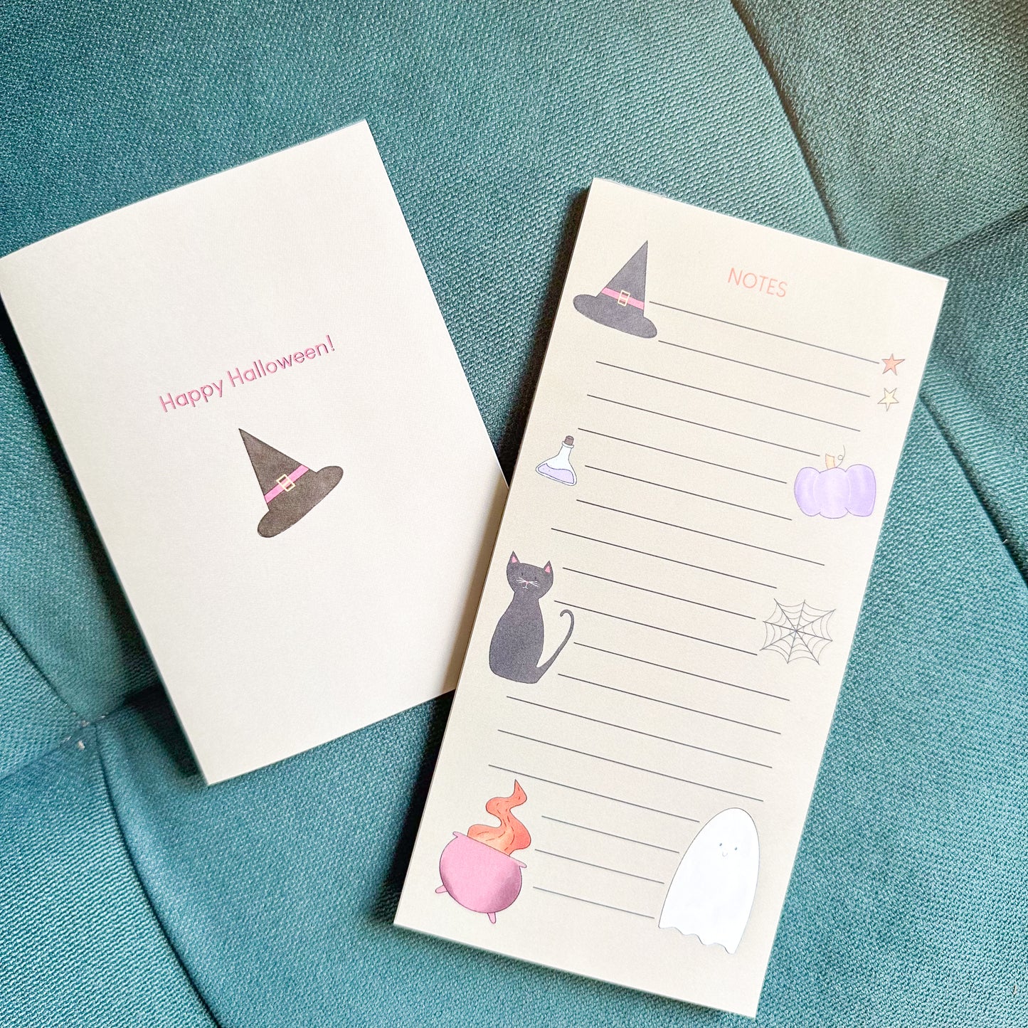 Halloween Card + Notepad Bundle