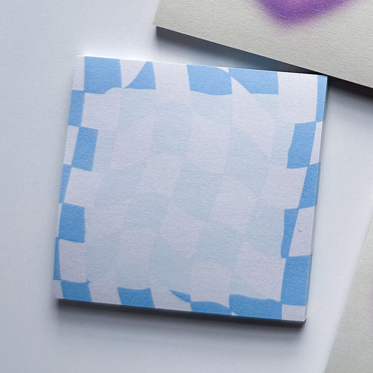 Blue Checkered Mini Memo Pad