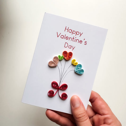 Happy Valentine's Day Heart Bouquet Card