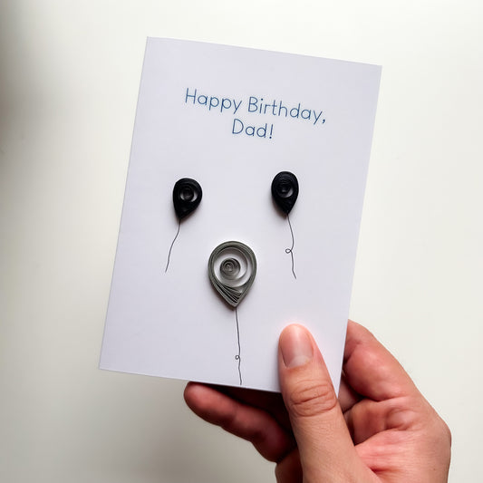 Happy Birthday Dad Balloons Card