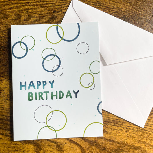 Circles Happy Birthday Card