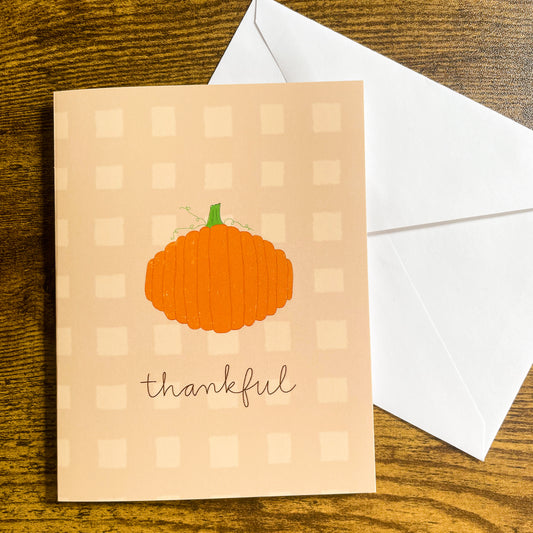Pumpkin Thankful Card