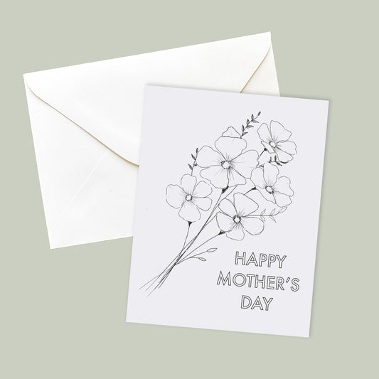Mother's Day Color Me In Florals Card